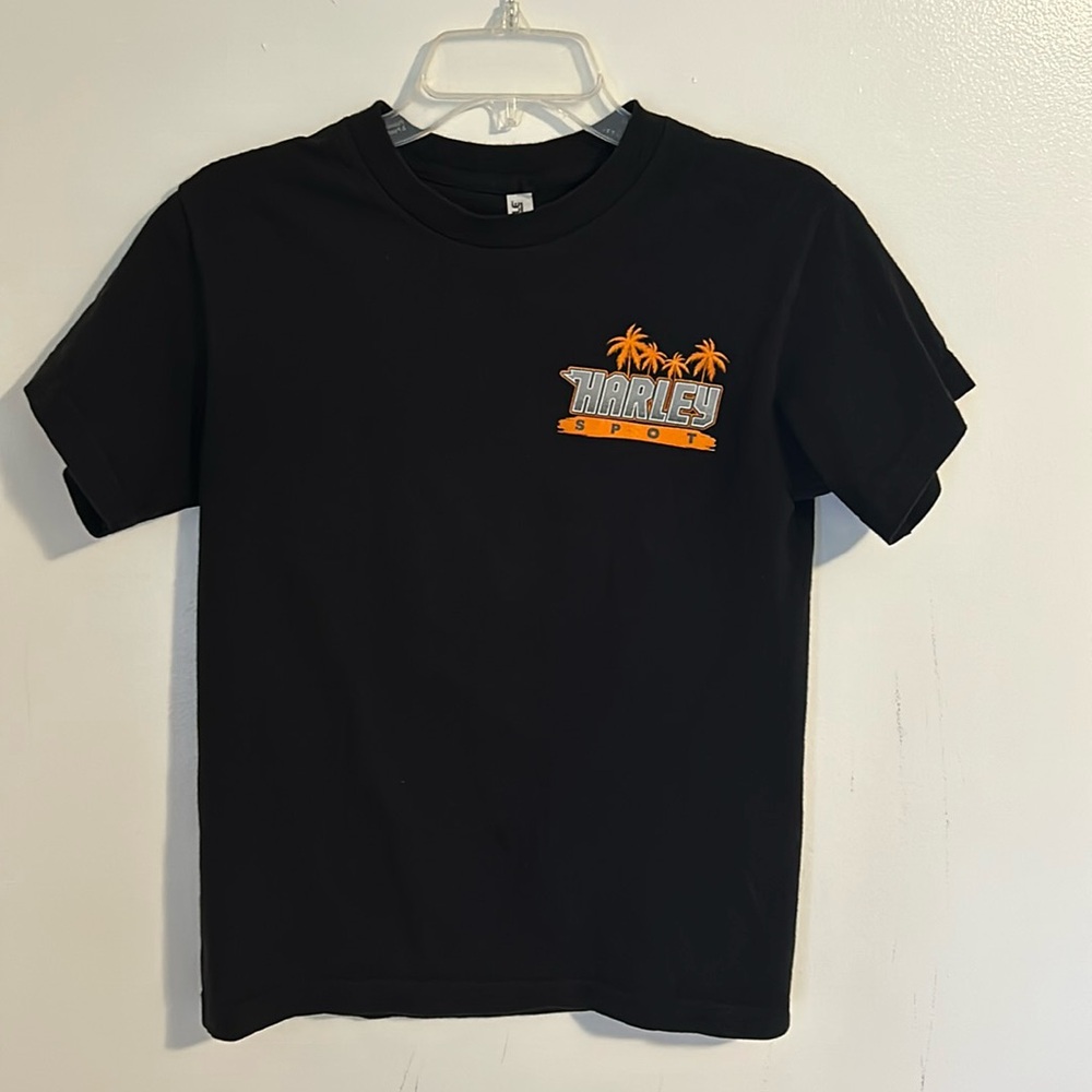 Women’s Harley Spot California Black T-Shirt. Size S - Picture 2 of 6